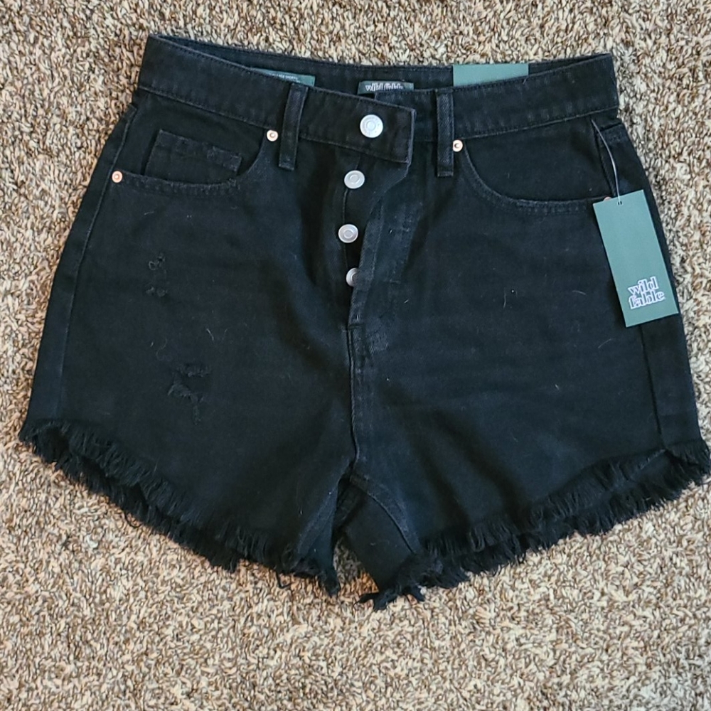Black button down denim jeans sz 4